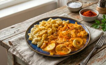 hagyományos tojáspörkölt nokedlivel