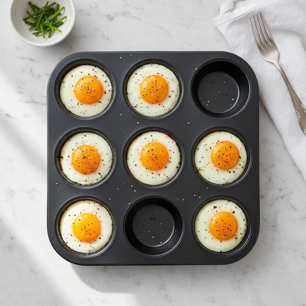 tükörtojás sütőben muffinformában